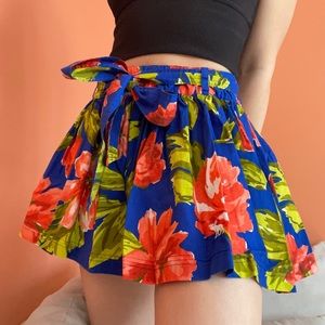 A&F Floral Blue Skirt